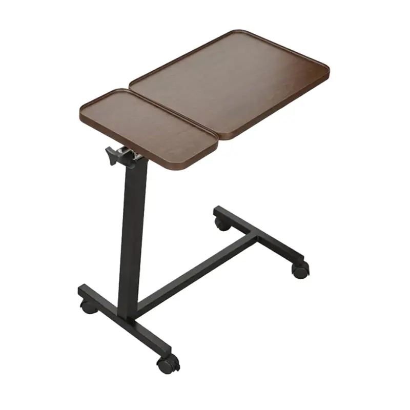 Versatile Adjustable Wooden Overbed Table for C...